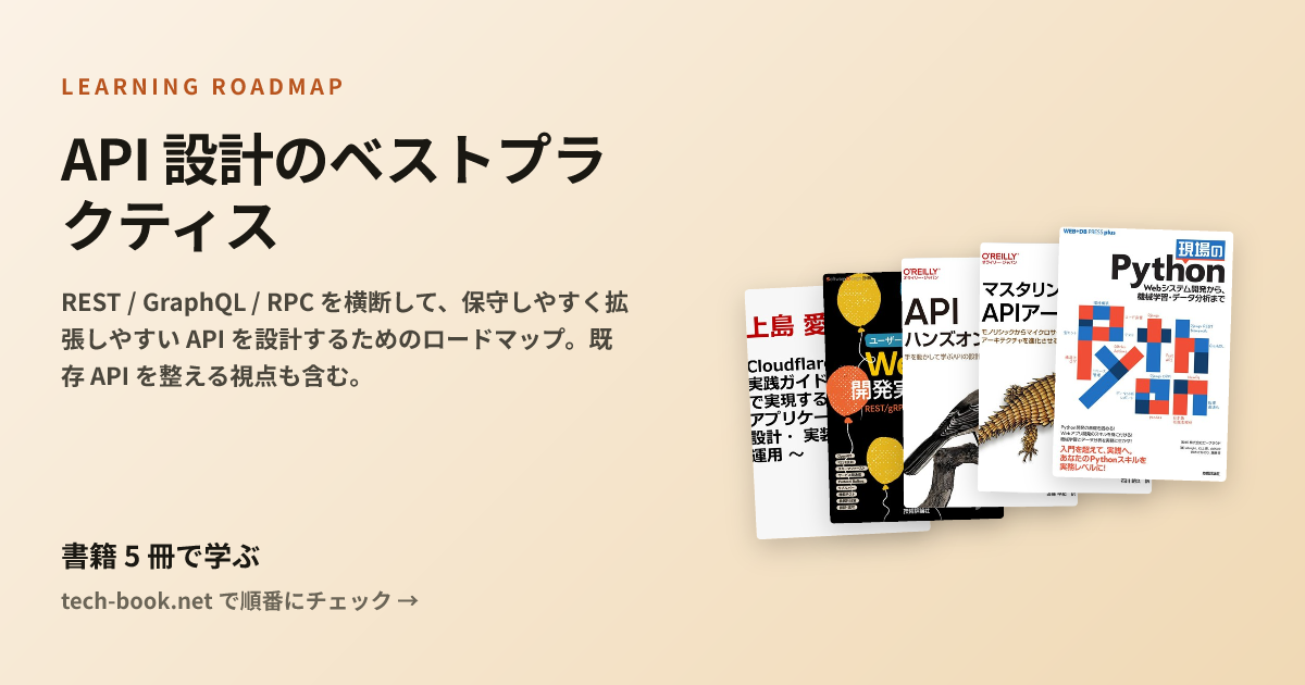 API 設計のベストプラクティス — 書籍 6 冊で学ぶロードマップ