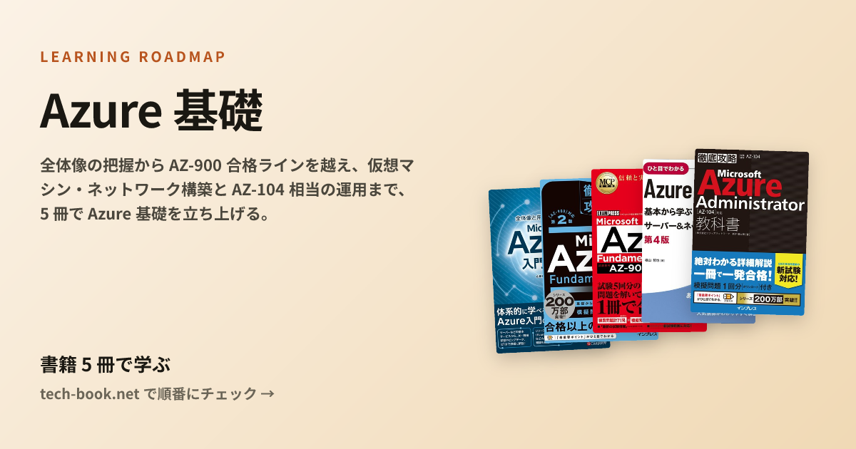 Azure 基礎 — 書籍 5 冊で学ぶロードマップ