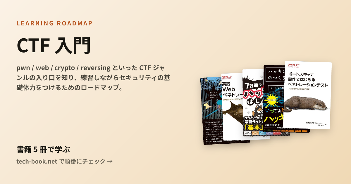 CTF 入門 — 書籍 6 冊で学ぶロードマップ