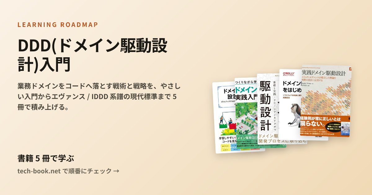 DDD(ドメイン駆動設計)入門 — 書籍 5 冊で学ぶロードマップ