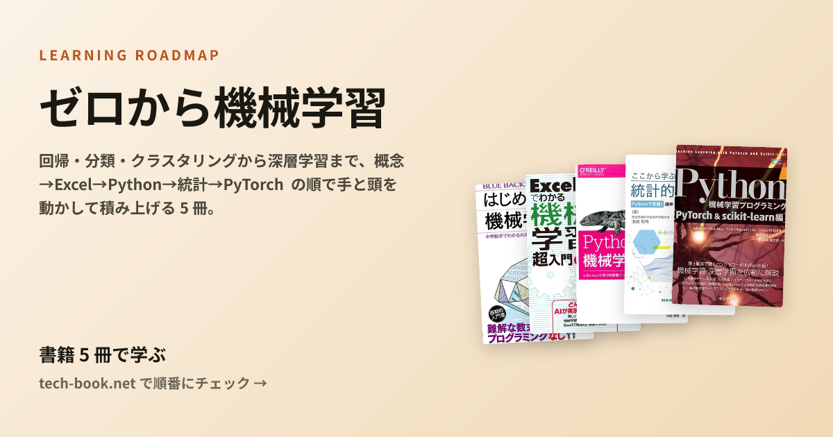 ゼロから機械学習 — 書籍 5 冊で学ぶロードマップ