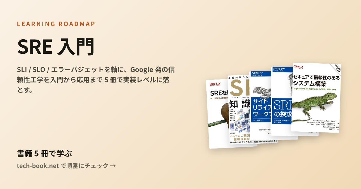 SRE 入門 — 書籍 5 冊で学ぶロードマップ